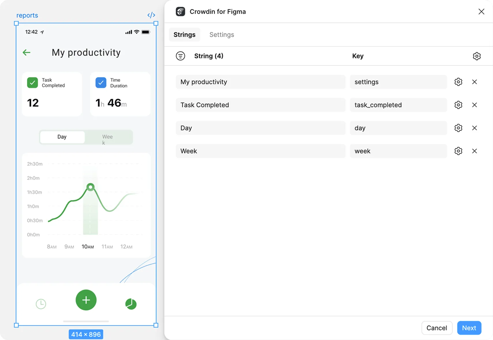 Figma-Plugin – String hinzufügen
